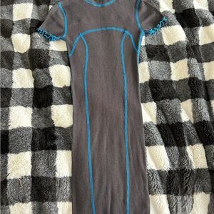 Urban Outfitters Black Top with Blue Trim